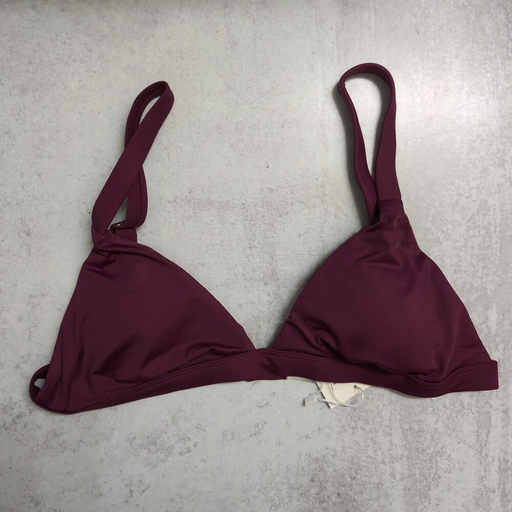 Andie Caicos Top Plum Swimwear Bathing Suit Triangle Adjustable Size M New